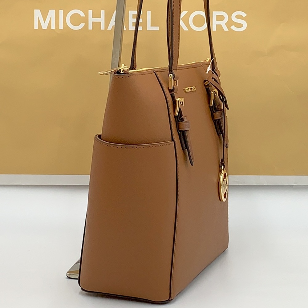 MICHAEL KORS Charlotte Large Leather Top-Zip Tote - Picture 3 of 15